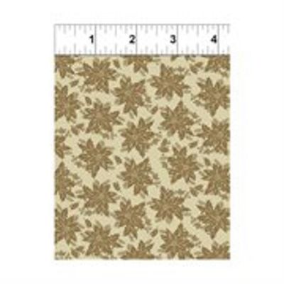 Tan Tonal Floral - Winter Twist by Jason Yenter Cotton Fabric for In The Begi... Image 1
