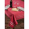 Tango Red French Chambray Tablecloth 60X84 Image 1