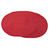 Tango Red Oval Pp Woven Placemat (Set Of 6) Image 1