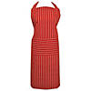 Tango Red Pinstripe Chef Apron Image 1