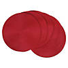 Tango Red Round Polypropylene Woven Placemat (Set Of 6) Image 1