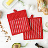 Tango Red Stripe Chef Potholder (Set Of 2) Image 1