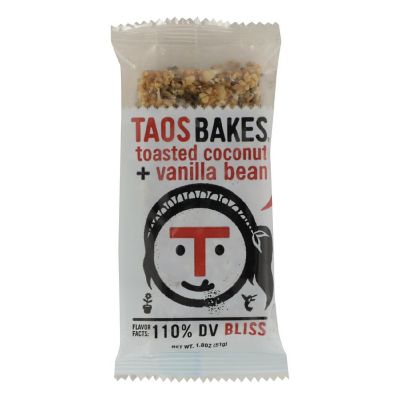 Taos Bakes - Bar Tsted Cocont Vanilla Bean - Case of 12 - 1.8 OZ Image 1
