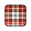 Tartan Plaid Square Paper Dinner Plates - 8 Ct. Image 1