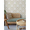 Taupe Damask Peel and Stick Wallpaper Image 2