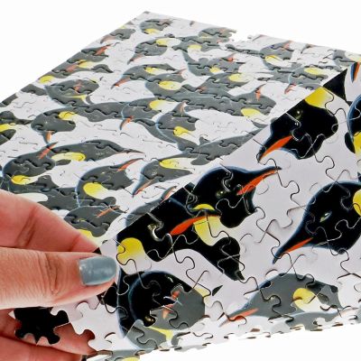 TDC Games World's Most Difficult Jigsaw Puzzle - Penguins - 500 pieces - Double Sided with one side turned 90 degrees - 15 inches when assembled Image 2