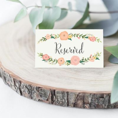 Tea Party Floral Reserved Table Tent Image 2