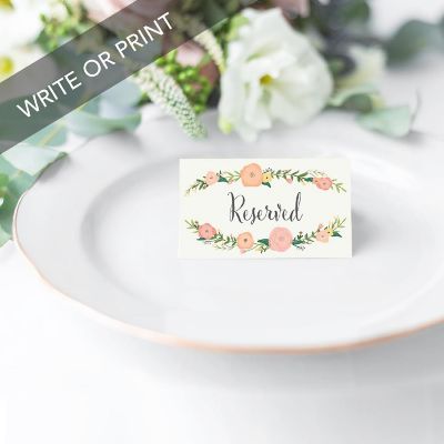 Tea Party Floral Reserved Table Tent Image 3