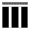 Teacher Created Resources Black and White Vertical Stripes Straight Border Trim, 35 Feet Per Pack, 6 Packs Image 1