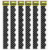 Teacher Created Resources Black Mini Polka Dots Border Trim, 35 Feet Per Pack, 6 Packs Image 1
