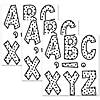 Teacher Created Resources Black Painted Dots on White 7" Fun Font Letters, 120 Per Pack, 3 Packs Image 1