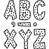 Teacher Created Resources Black Painted Dots on White 7" Fun Font Letters, 120 Per Pack, 3 Packs Image 1