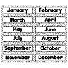 Teacher Created Resources Black Painted Dots on White Monthly Headliners, 12 Per Pack, 3 Packs Image 1