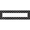 Teacher Created Resources Black Polka Dots Flat Name Plates, 36 Per Pack, 6 Packs Image 1
