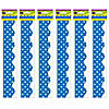 Teacher Created Resources Blue Mini Polka Dots Border Trim, 35 Feet Per Pack, 6 Packs Image 1