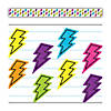 Teacher Created Resources Brights 4Ever Lightning Bolts Straight Border Trim, 35 Feet Per Pack, 6 Packs Image 1