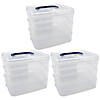 Teacher Created Resources Clear Stackable Storage Containers - 3 Tiers - Pack of 3 Image 1