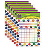 Teacher Created Resources Colorful Paw Prints Incentive Charts, 5.25" x 6", 36 Sheets Per Pack, 6 Packs Image 1