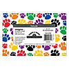 Teacher Created Resources Colorful Paw Prints Postcards, 30 Per Pack, 6 Packs Image 1