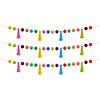 Teacher Created Resources Colorful Pom-Poms and Tassels Garland, Pack of 3 Image 1