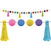 Teacher Created Resources Colorful Pom-Poms and Tassels Garland, Pack of 3 Image 1