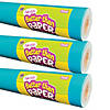 Teacher Created Resources Fun Size Better Than Paper Bulletin Board Roll, 18" x 12', Teal, Pack of 3 Image 1