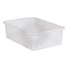 Teacher Created Resources&#174; Large Plastic Storage Bin, Clear, Pack of 3 Image 1