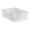 Teacher Created Resources&amp;#174; Large Plastic Storage Bin, Clear, Pack of 3 Image 1