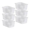 Teacher Created Resources&amp;#174; Small Plastic Storage Bin, Clear, Pack of 6 Image 1