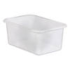Teacher Created Resources&amp;#174; Small Plastic Storage Bin, Clear, Pack of 6 Image 1