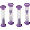 Teacher Created Resources Small Sand Timer, 10 Minute, Purple, 4 Per Pack, 6 Packs Image 1
