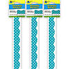 Teacher Created Resources Teal Polka Dots Magnetic Border, 24 Feet Per Pack, 3 Packs Image 1