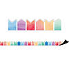 Teacher Created Resources Watercolor Pennants Magnetic Border, 24 Feet Per Pack, 2 Packs Image 1