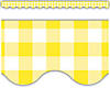 Teacher Created Resources Yellow Gingham Scalloped Border Trim, 35 Feet Per Pack, 6 Packs Image 1