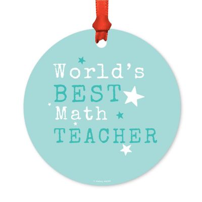 Teacher Metal Ornament, Best Math Image 1