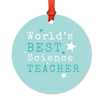 Teacher Metal Ornament, Best Science Image 1