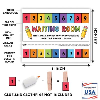 Teacher Waiting Room Sign Rainbow Image 1