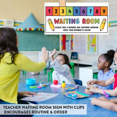 Teacher Waiting Room Sign Rainbow Image 2