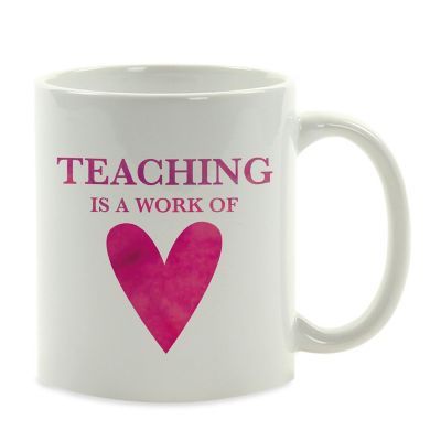 Teaching Work of Heart Ceramic Mug Image 2