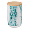 Teal Marble Ceramic Treat Canister Image 1