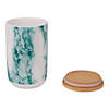 Teal Marble Ceramic Treat Canister Image 1