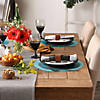 Teal Round Pvc Doubleframe Placemat 6 Piece Image 1