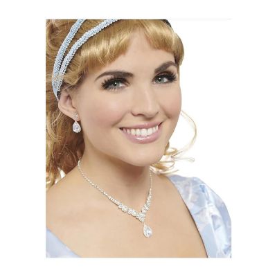 Teardrop Necklace and Earrings Adult Costume Jewelry Image 1