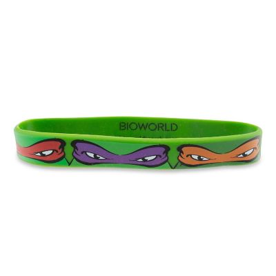 Teenage Mutant Ninja Turtles "Bros 4 Life" Green Rubber Bracelet 2-Pack Image 2