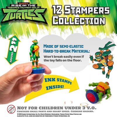 Teenage Mutant Ninja Turtles Stamps 5pk Raph April Foot Lieutenant Mikey Figure PMI International Image 1