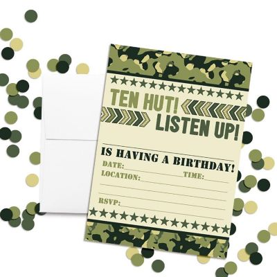 Ten Hut! Army Invitations 40pc. by AmandaCreation Image 1