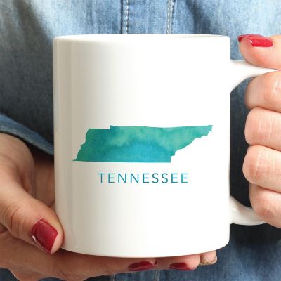 Tennessee Aqua Blue Water Ceramic Mug Image 1