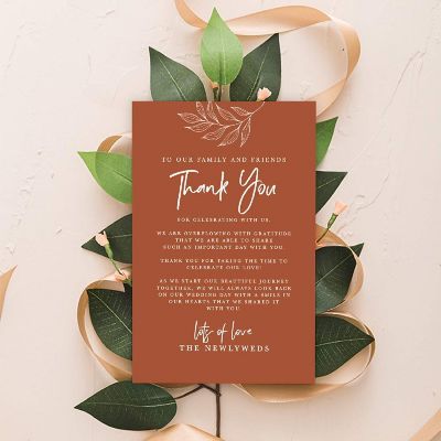 Terracotta Wedding TY Card 4x6IN 56PC Image 3
