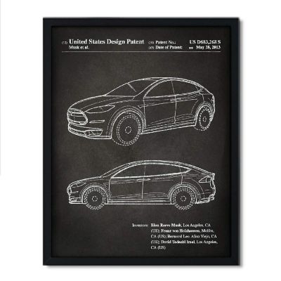 Tesla Model S Patent Poster 8.5x11in Image 1