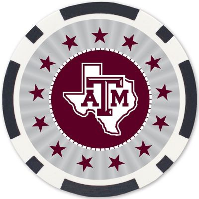 Texas A&amp;M Aggies 100 Piece Poker Chips Image 3